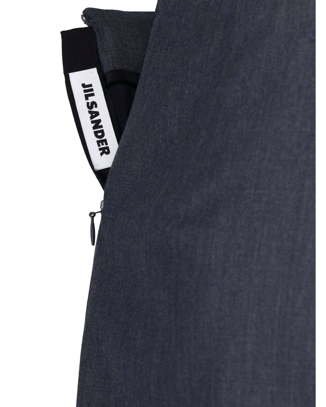 Jil Sander Blue Wool Blend Straight Skirt