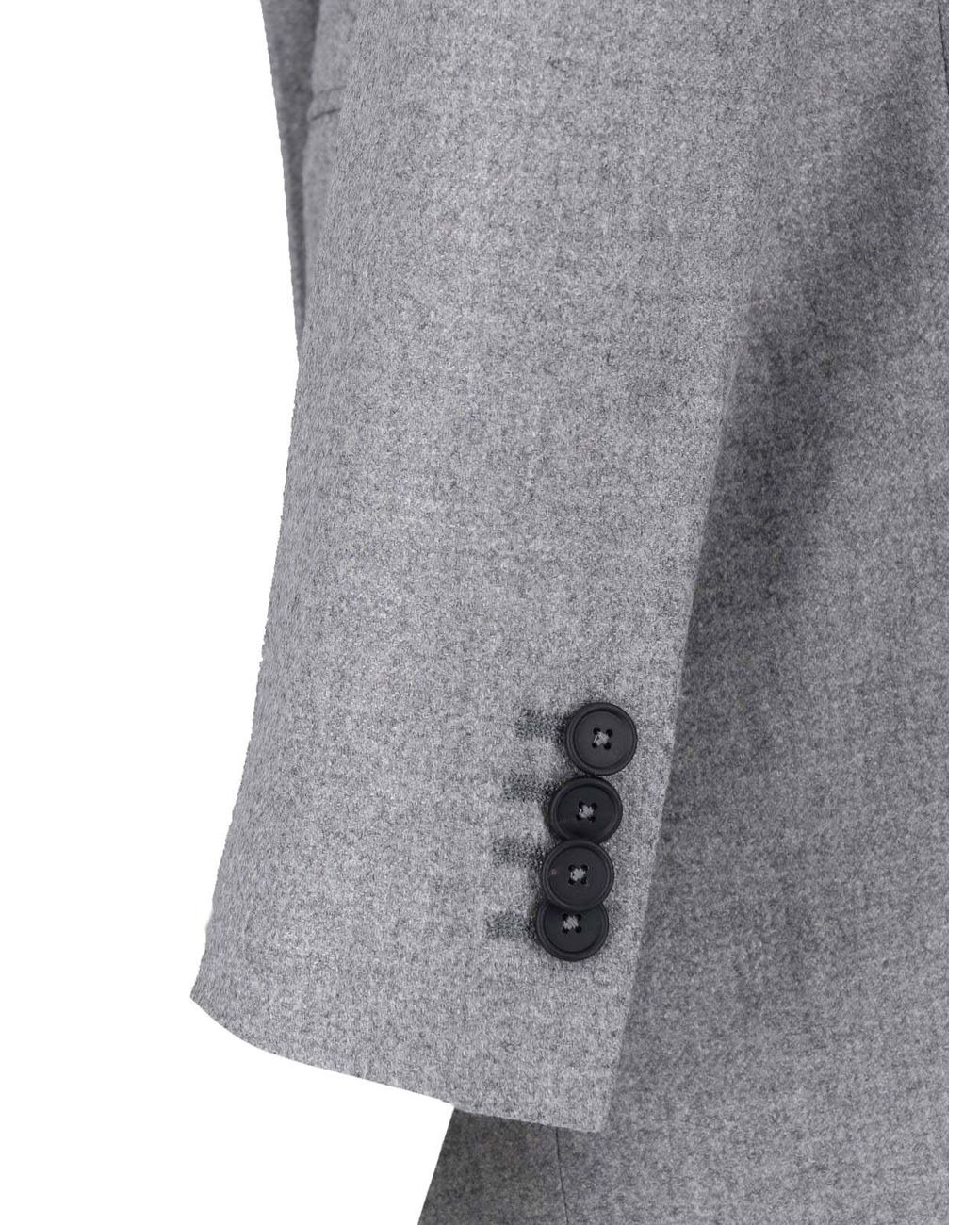 Tagliatore Gray Double-Breasted Tailored Blazer