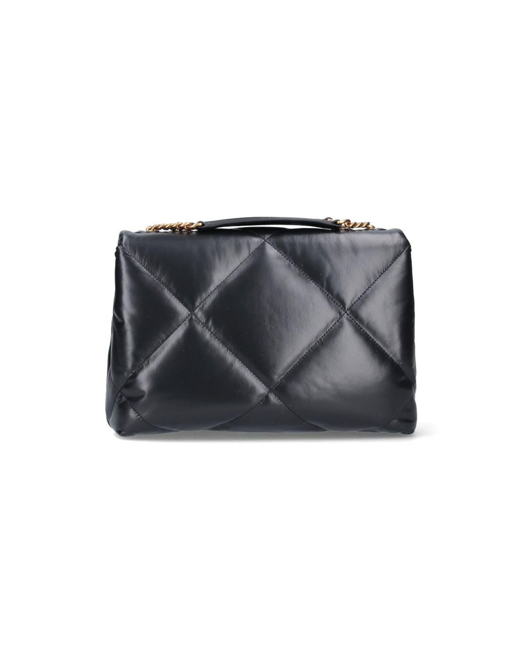 Tory Burch Black Mini Diamond Quilted Leather Shoulder Bag