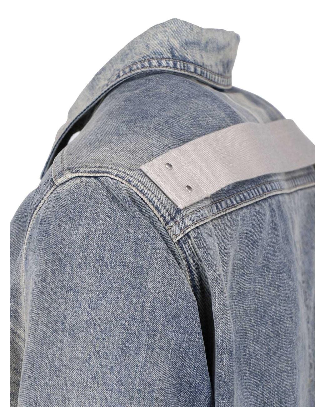 Rick Owens Blue Shirt With "Jumbo" Buttons for men