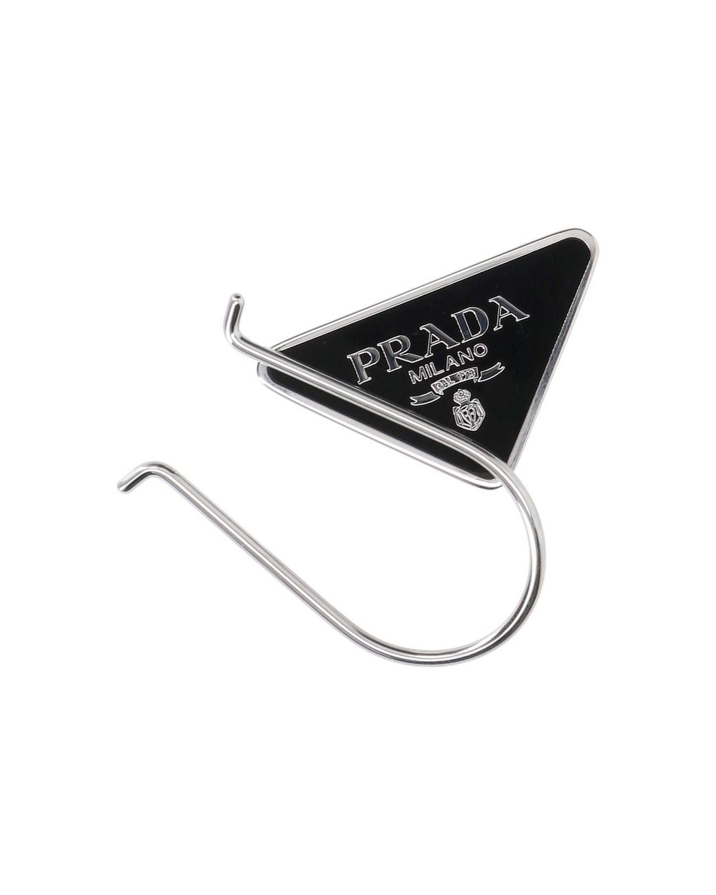 Prada White Keychain Logo for men
