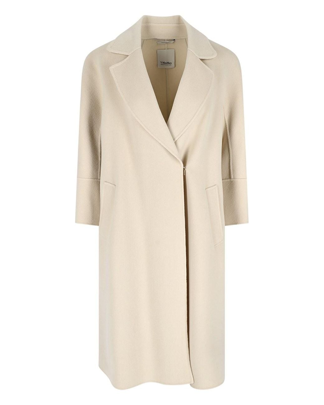 Max Mara Natural Virgin Wool Coat Arona