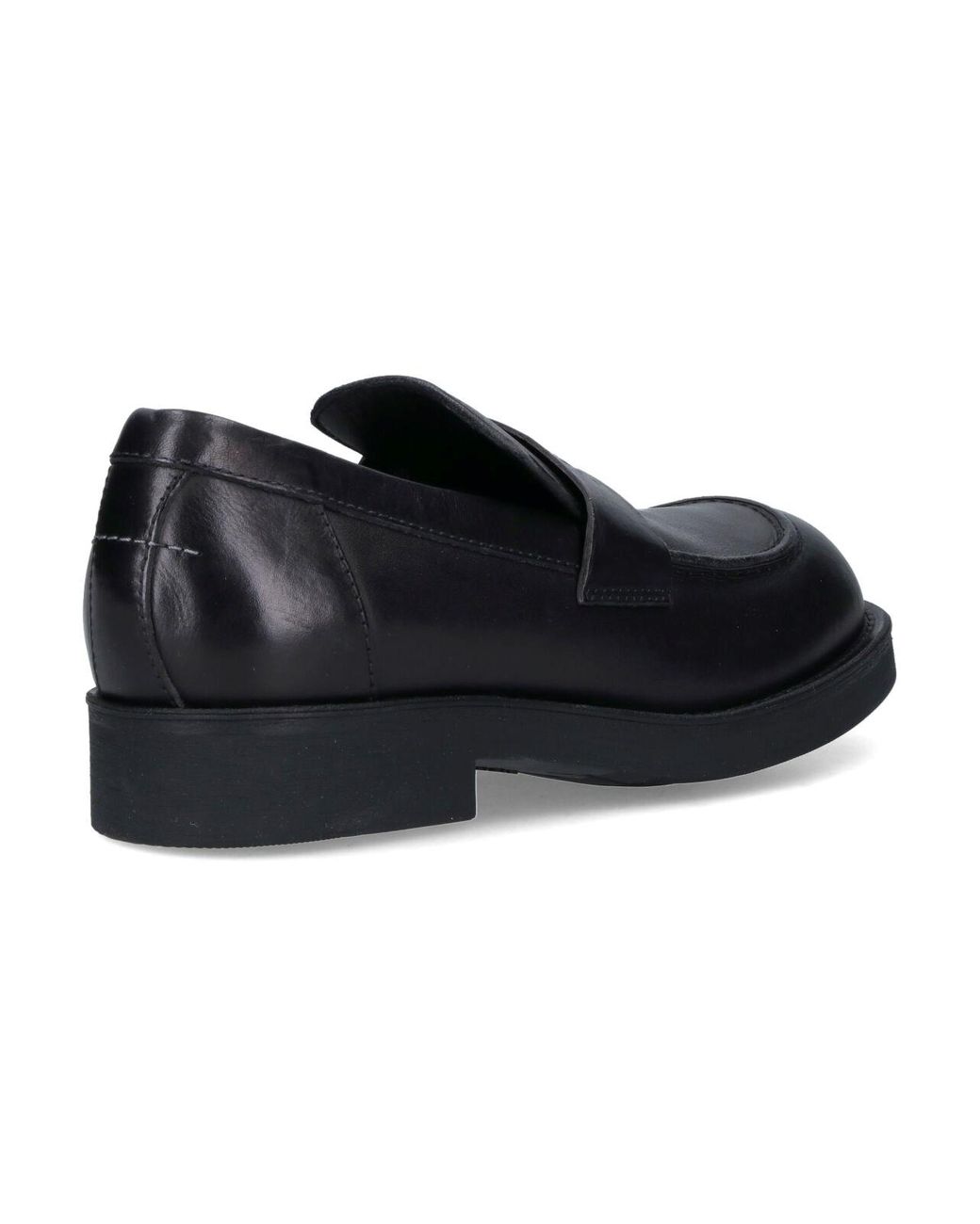 MM6 by Maison Margiela Black Leather Loafers for men