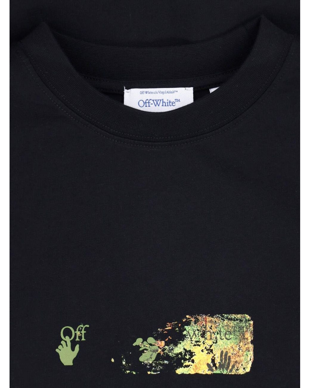 Off-White c/o Virgil Abloh Blue Graphic Print Oversized T-Shirt for men