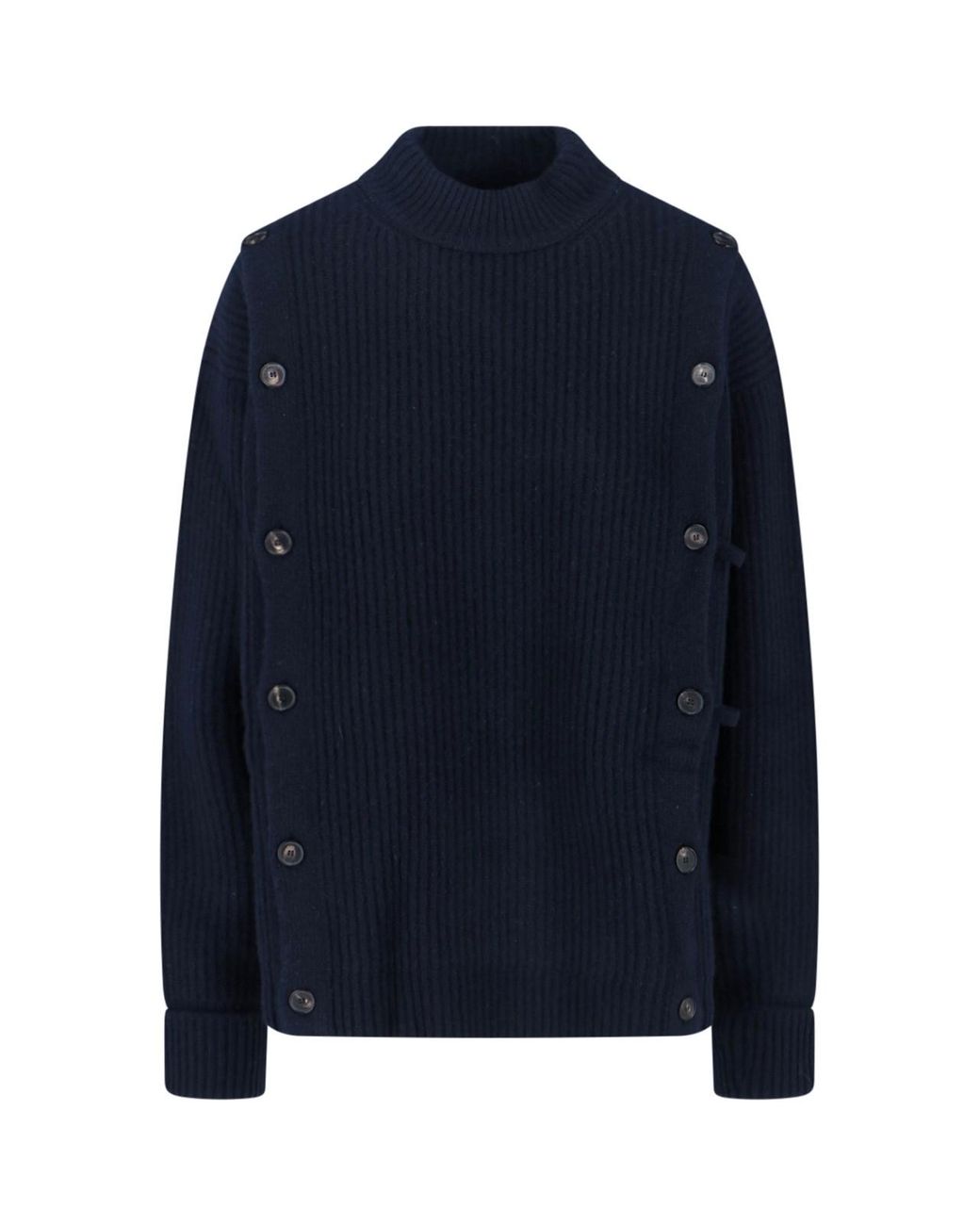 Setchu Blue Wool And Cashmere Blend Sweater