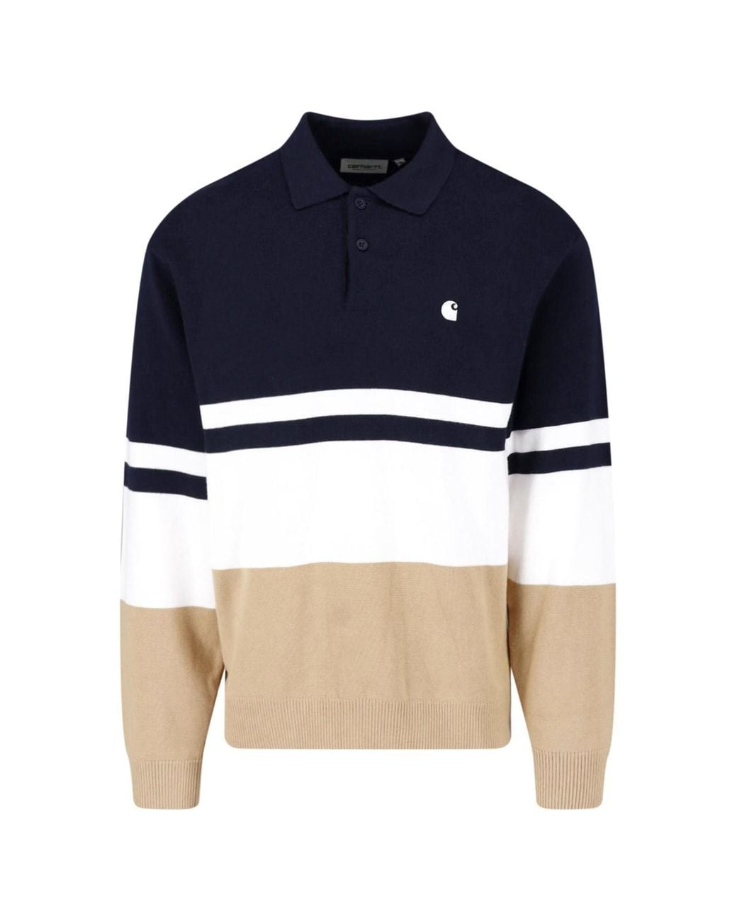 Carhartt Blue S Austin Colour-Block Polo Sweater for men