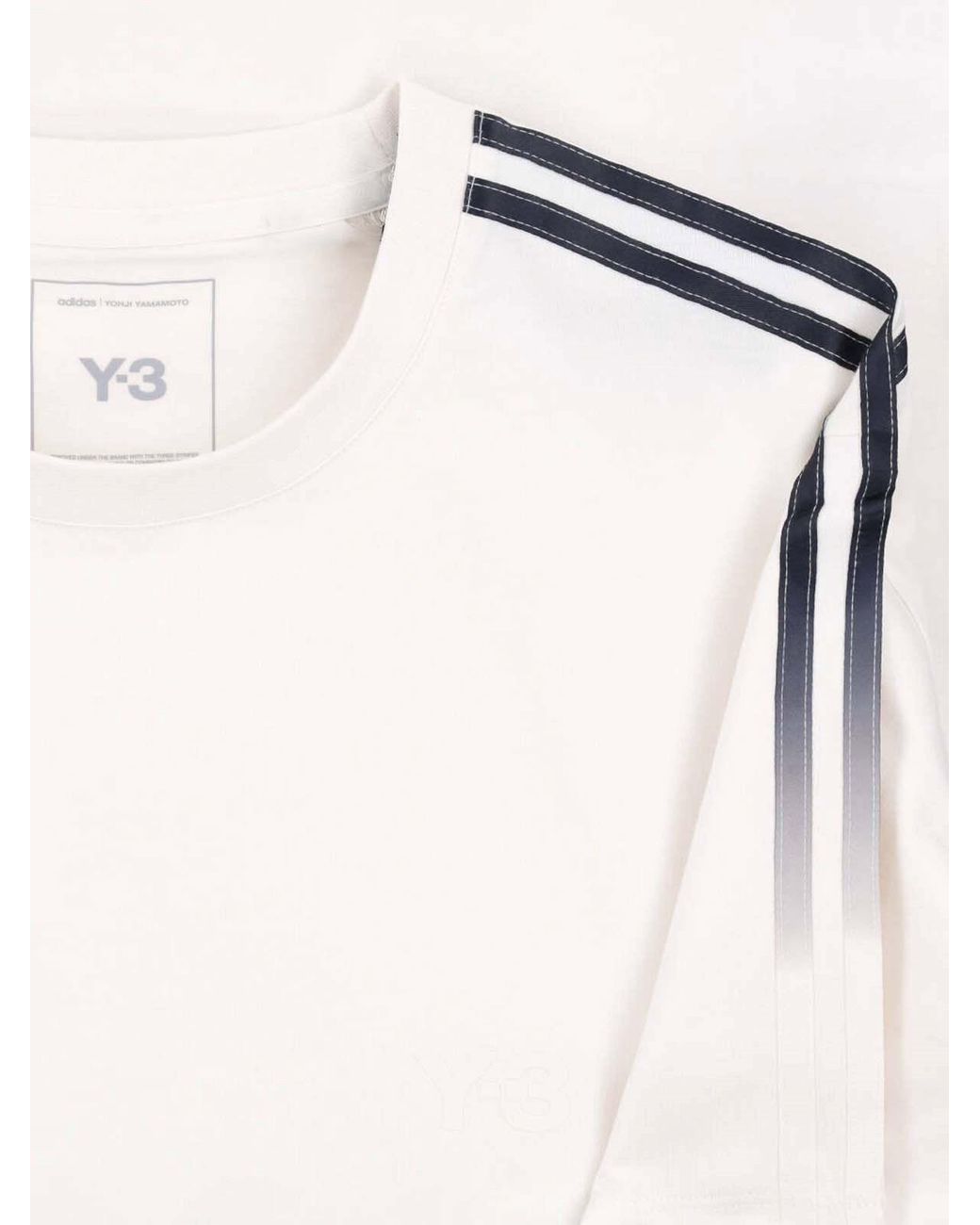 Y-3 White Long-Sleeve Crewneck T-Shirt for men
