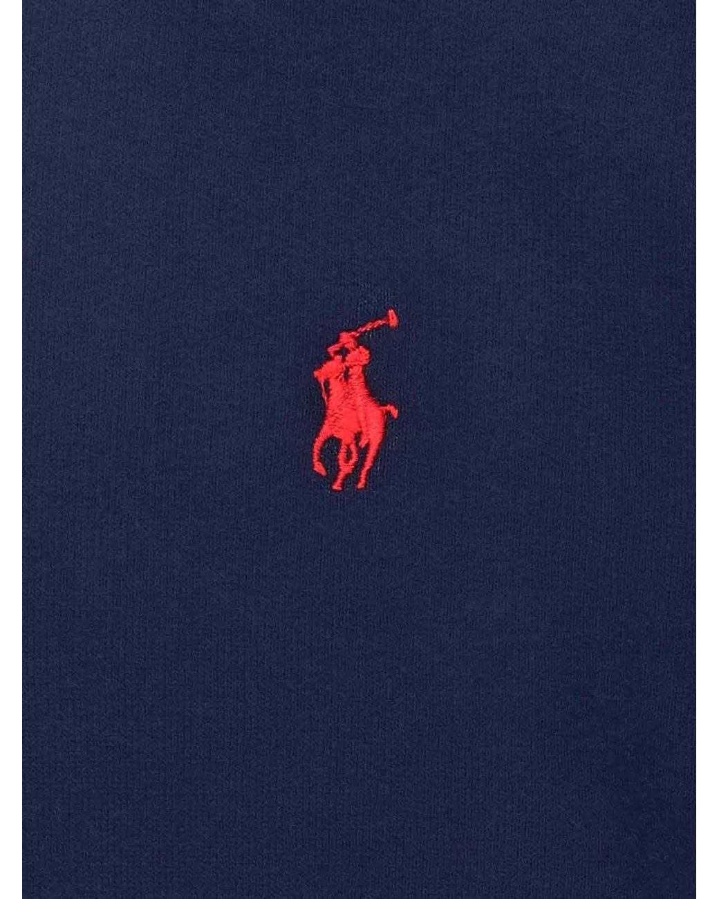 Polo Ralph Lauren Blue Logo Hoodie Sweatshirt for men