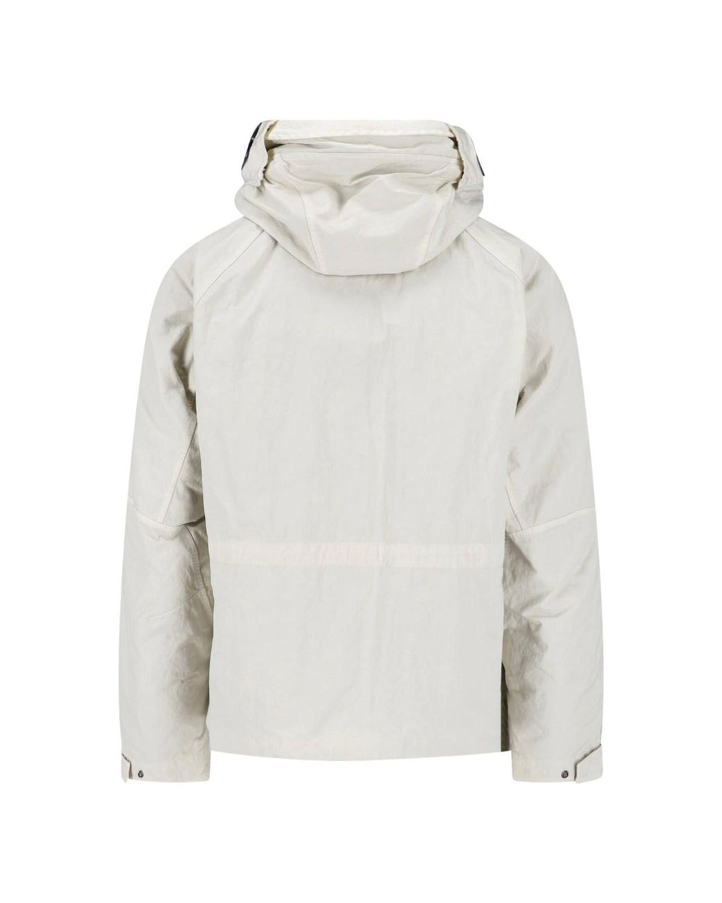 C P Company White C. P. Company Hooded Zip-Up Utility Jacket for men