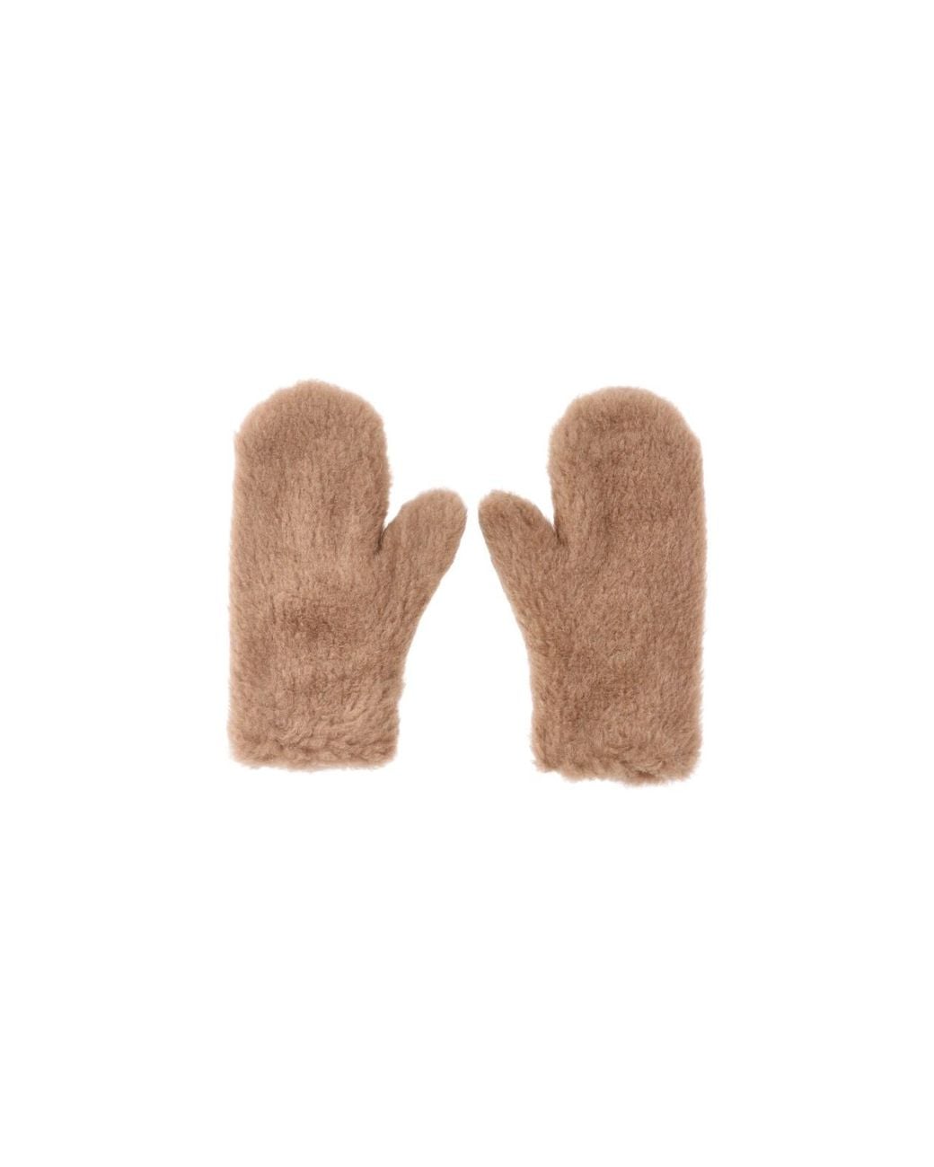 Max Mara White Wool And Silk Gloves