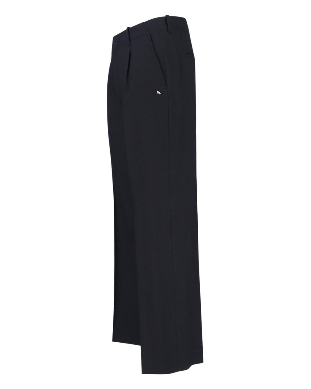 Our Legacy Blue Straight-Leg Chino Pants With Mid-Rise Waist And Pleated Front for men