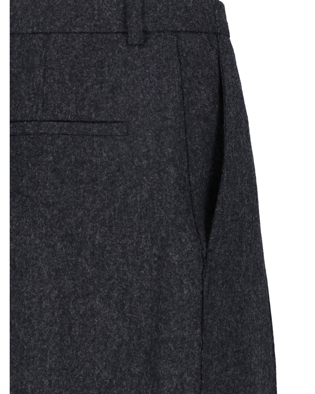 Jil Sander Blue Tailored Wide-Leg Wool Trousers for men