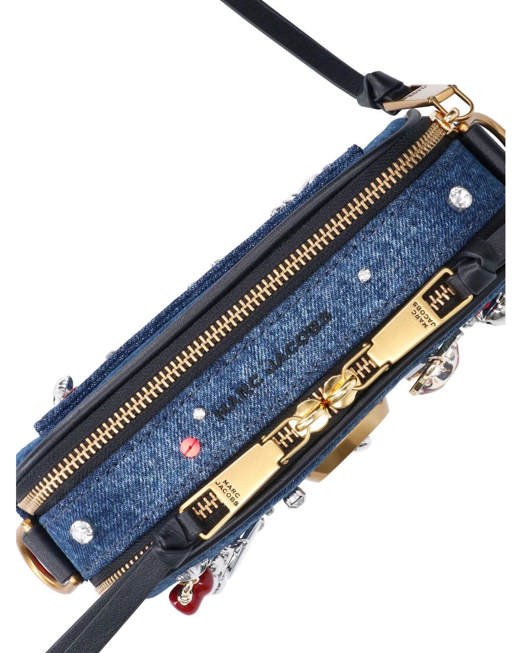 Marc Jacobs Blue Mini Embellished Denim Crossbody Bag