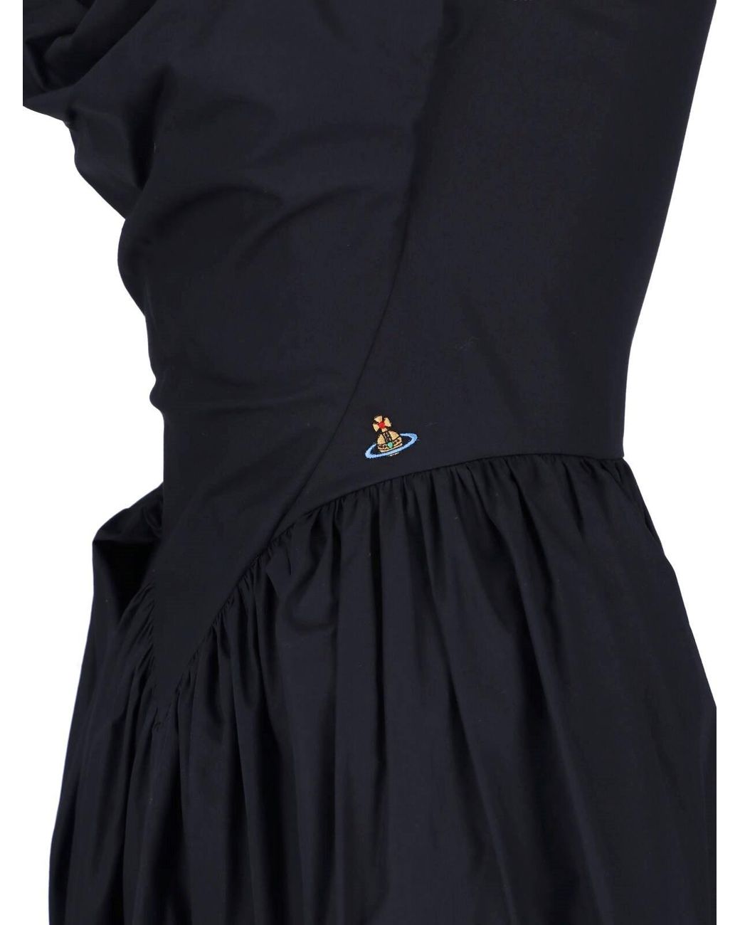 Vivienne Westwood Black Structured Bodice Dress With Square Neckline