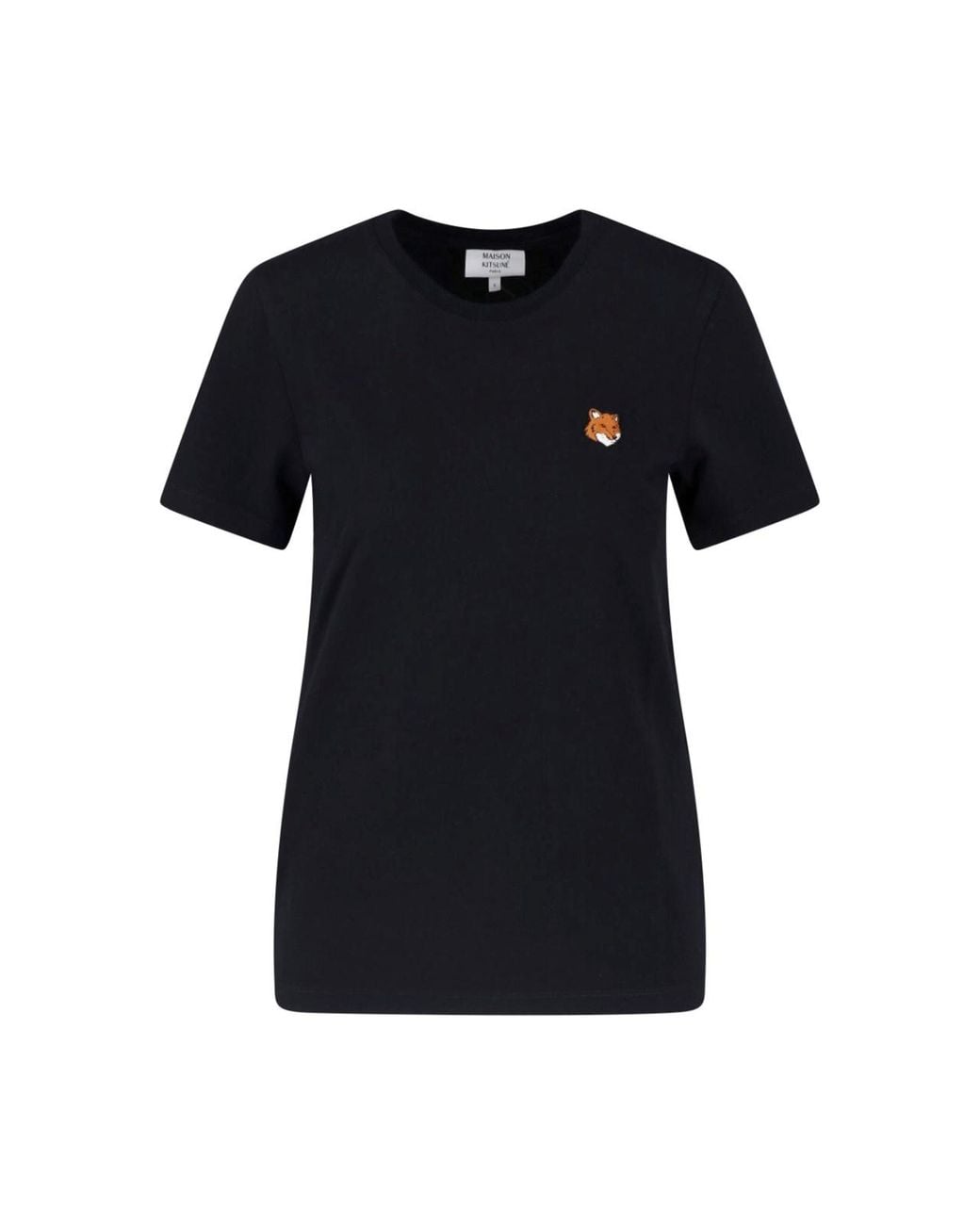 Maison Kitsuné Black T-Shirt "Fox Head"