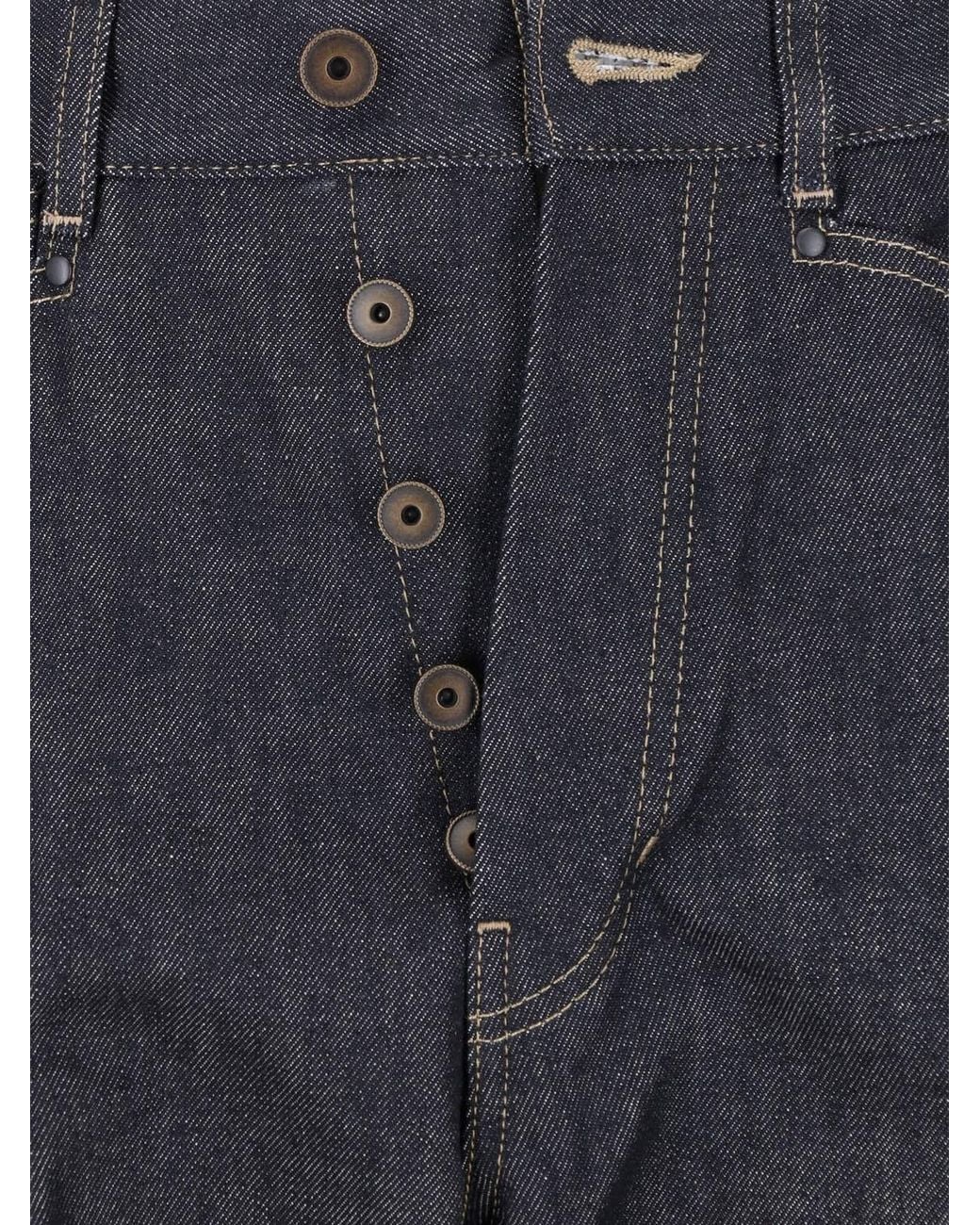 Lemaire Blue Straight Jeans for men