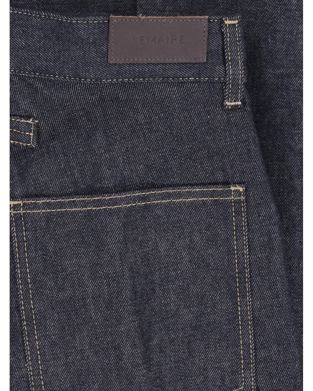 Lemaire Blue Straight Jeans for men