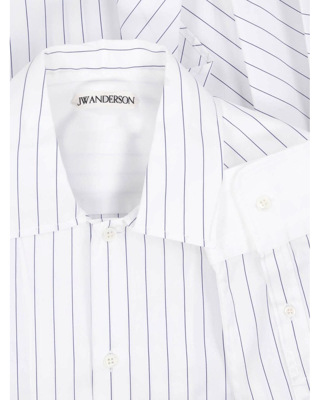 J.W. Anderson White Unstructured Striped Shirt