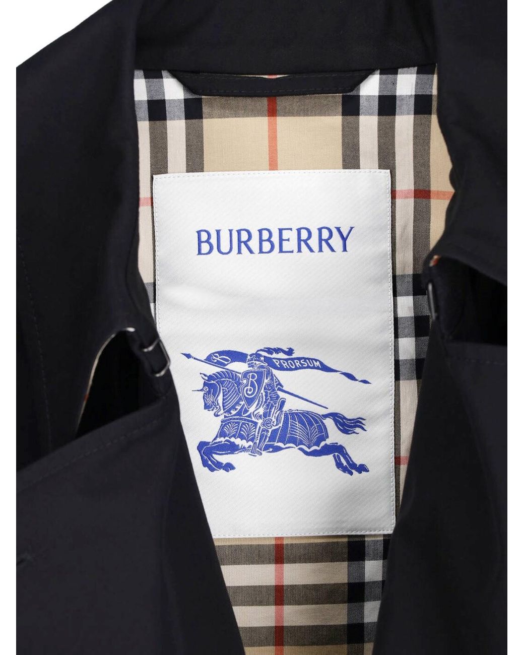 Burberry Blue Cropped Trench "Leadenham" for men