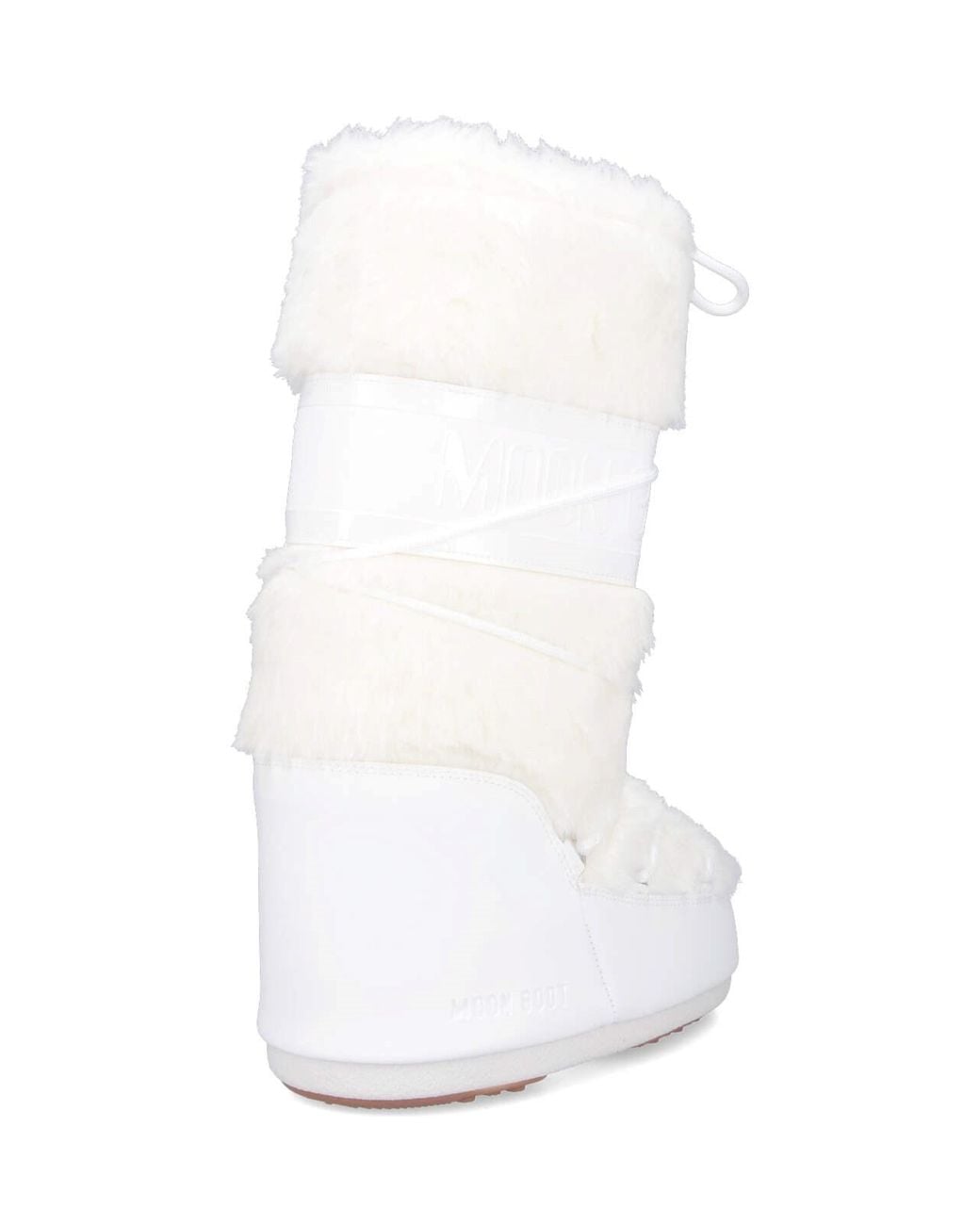 Moon Boot White 'icon' Faux Fur Boots