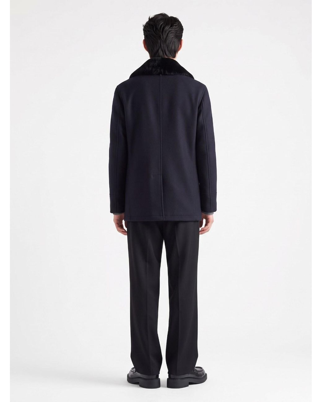 DUNST Blue Straight Tailored Trousers for men