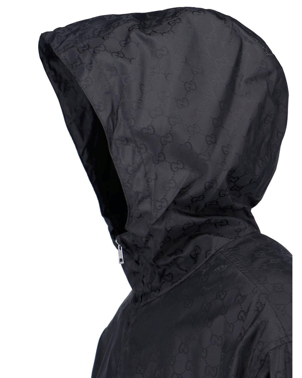 Gucci Blue Nylon Gg Jacquard Jacket for men