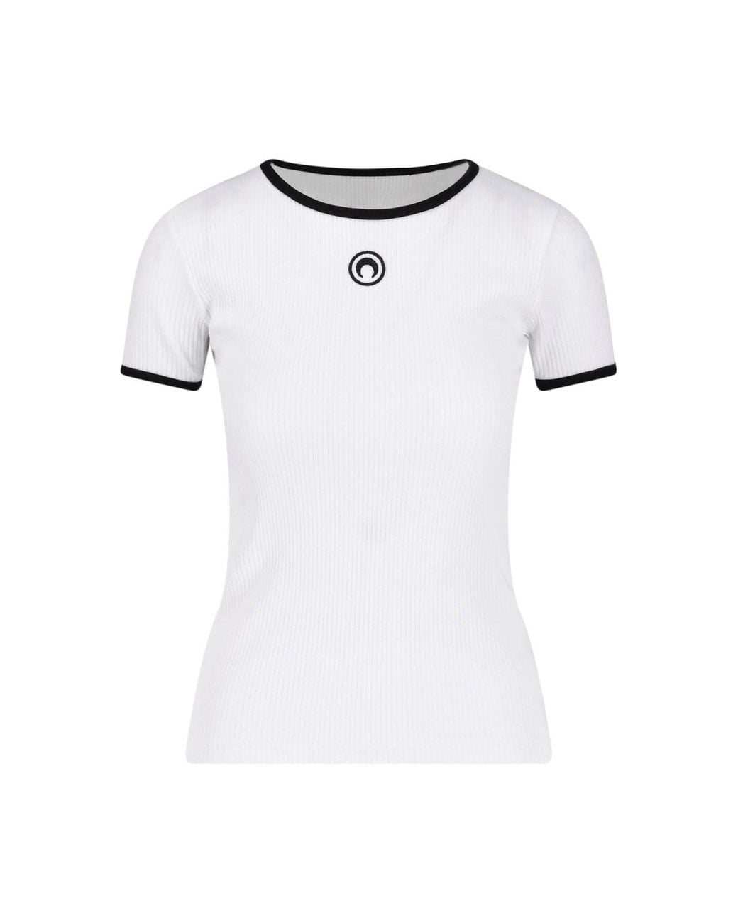 MARINE SERRE White T-Shirt Logo