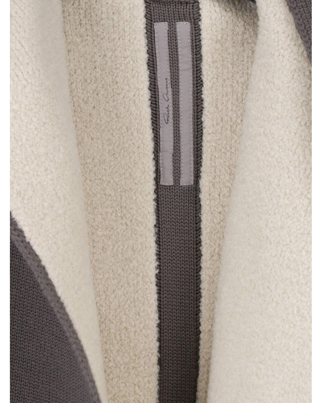Rick Owens Gray Wool Hooded Jacket