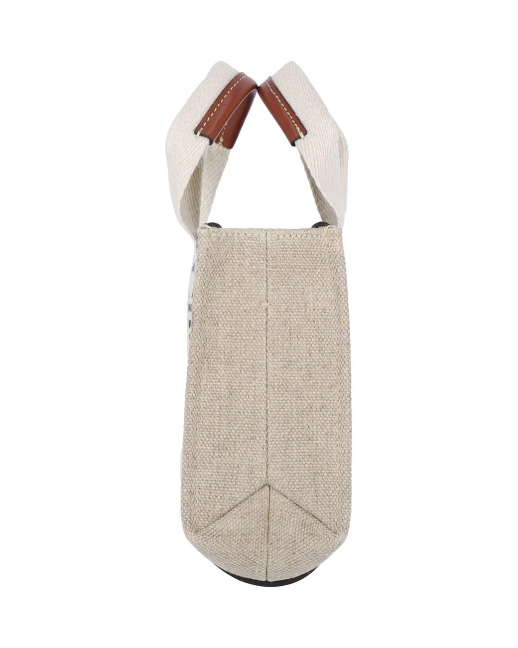 Chloé White Linen And Calf Leather Handbag