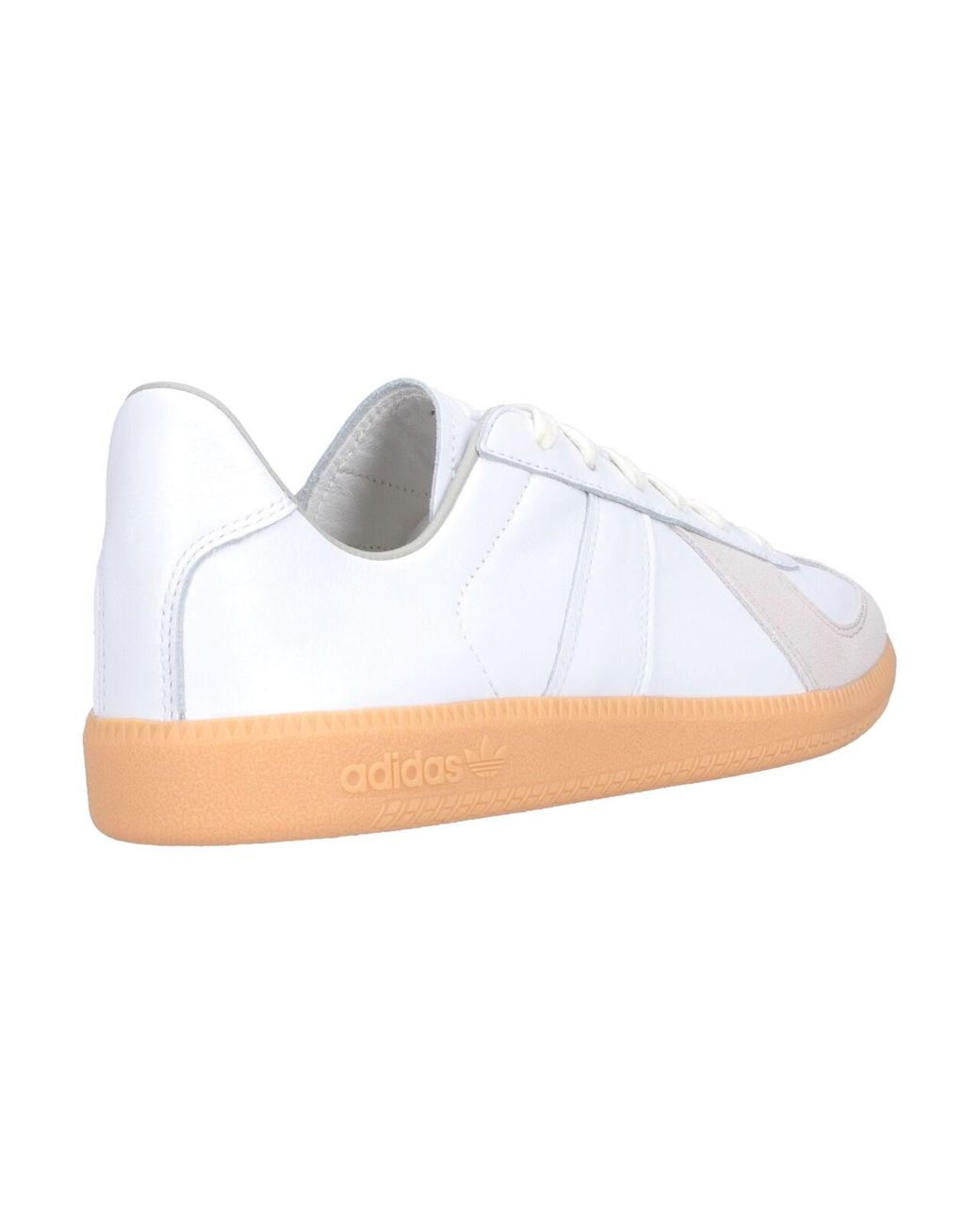Adidas White Classic Low-Top Leather Sneakers