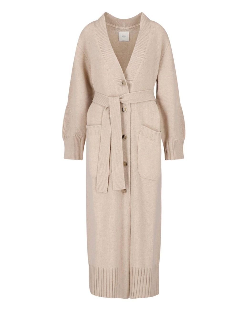 Malo Natural Maxi Cashmere Cardigan