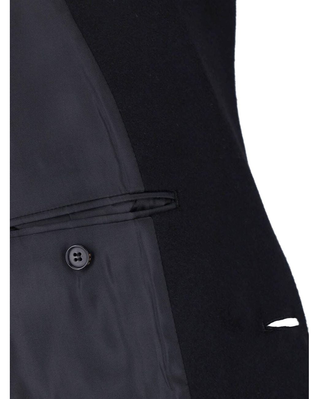 TONYWACK Black Wool And Cashmere Blend Coat for men