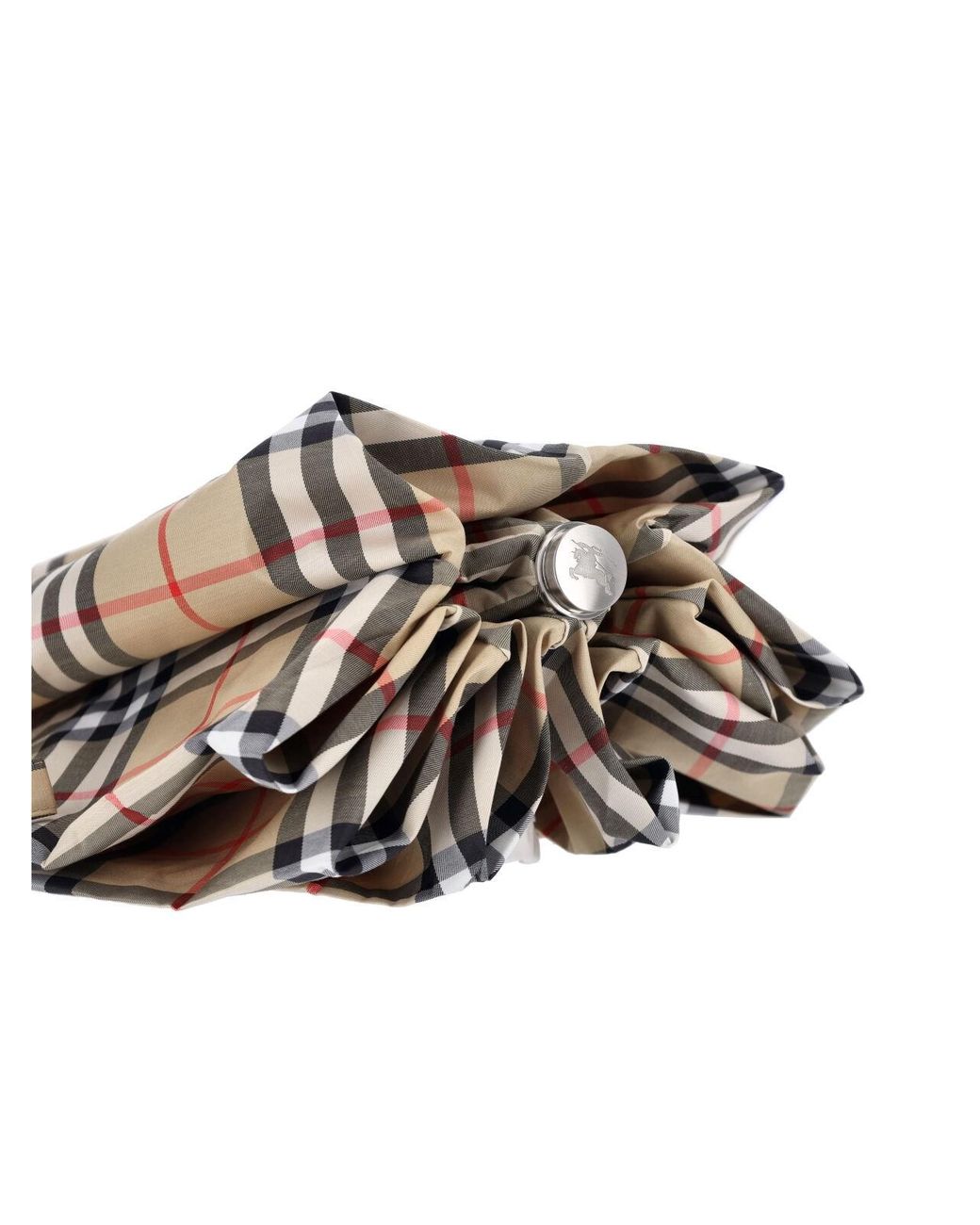 Burberry White Folding Umbrella "Check"