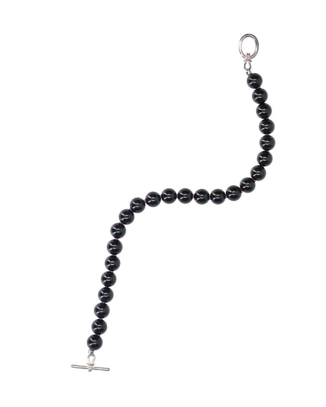Needles Black Bracelet “Onyx” for men