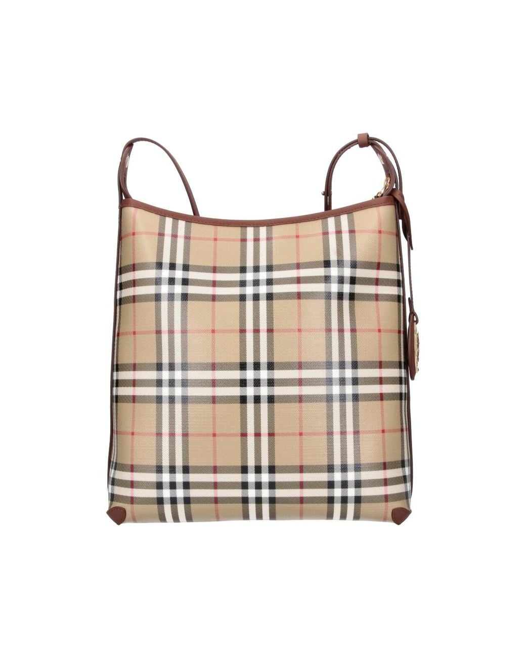 Burberry White Small Shoulder Bag "Check"