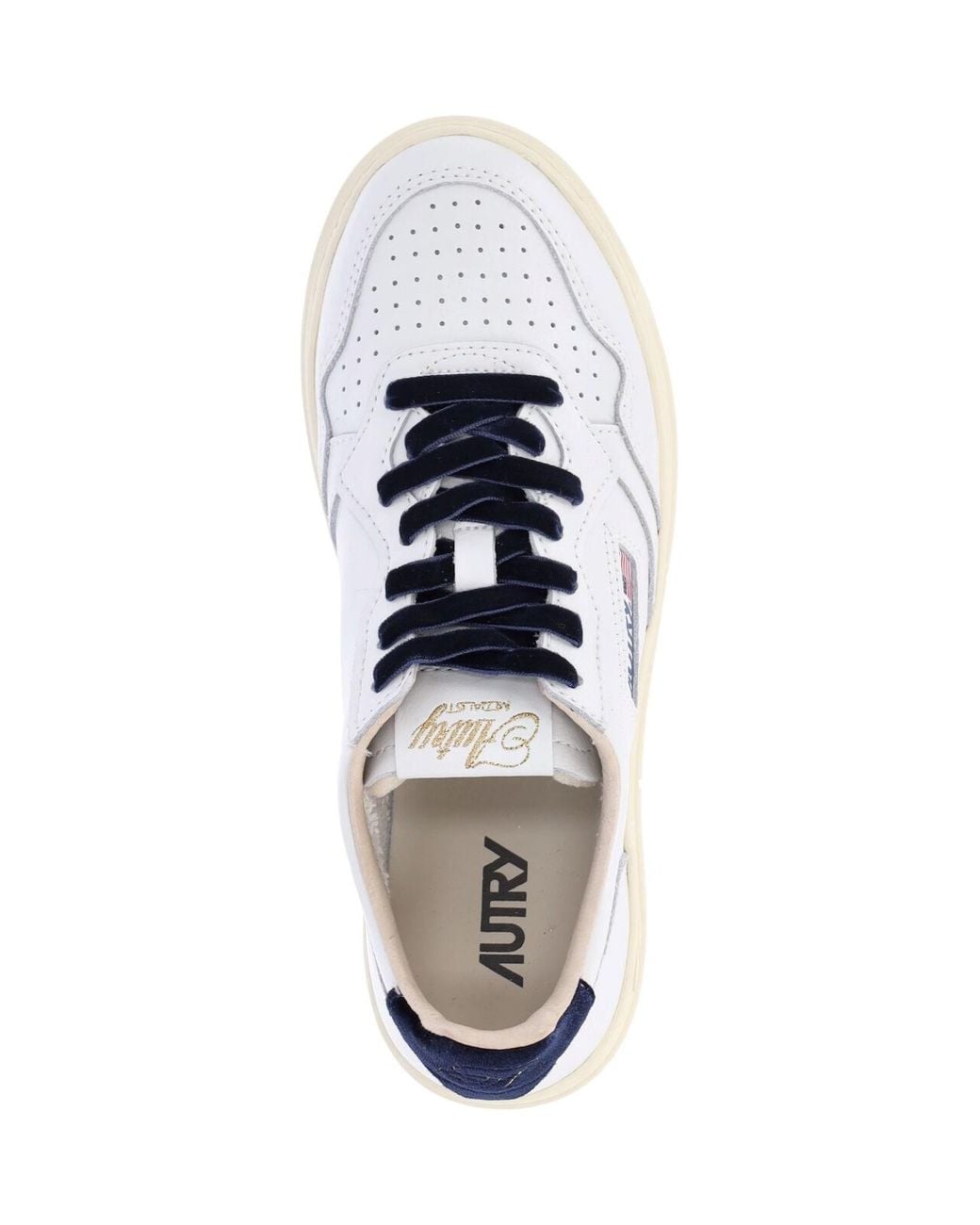 Autry White Low-Top Leather Sneakers