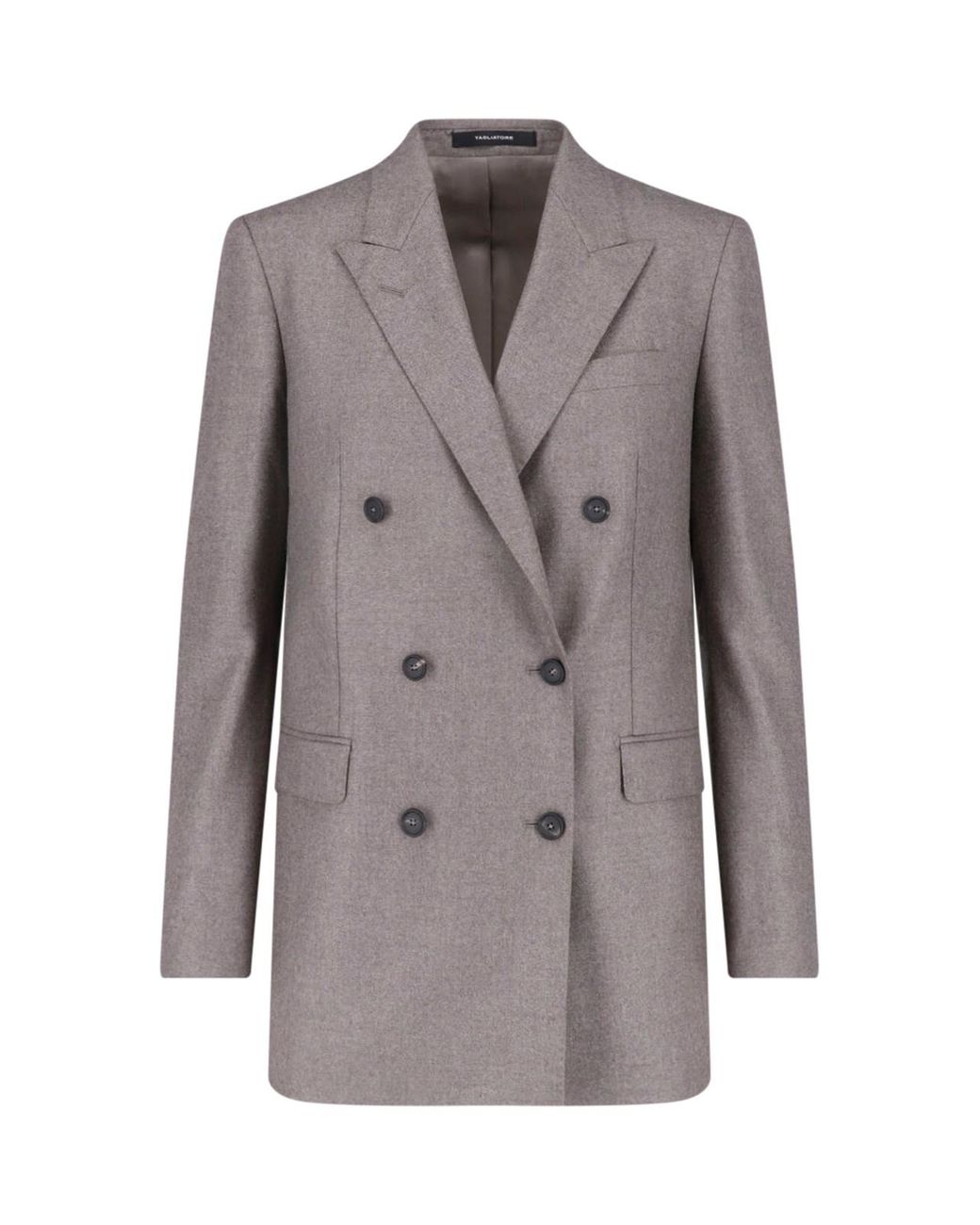 Tagliatore Gray Double-Breasted Tailored Blazer