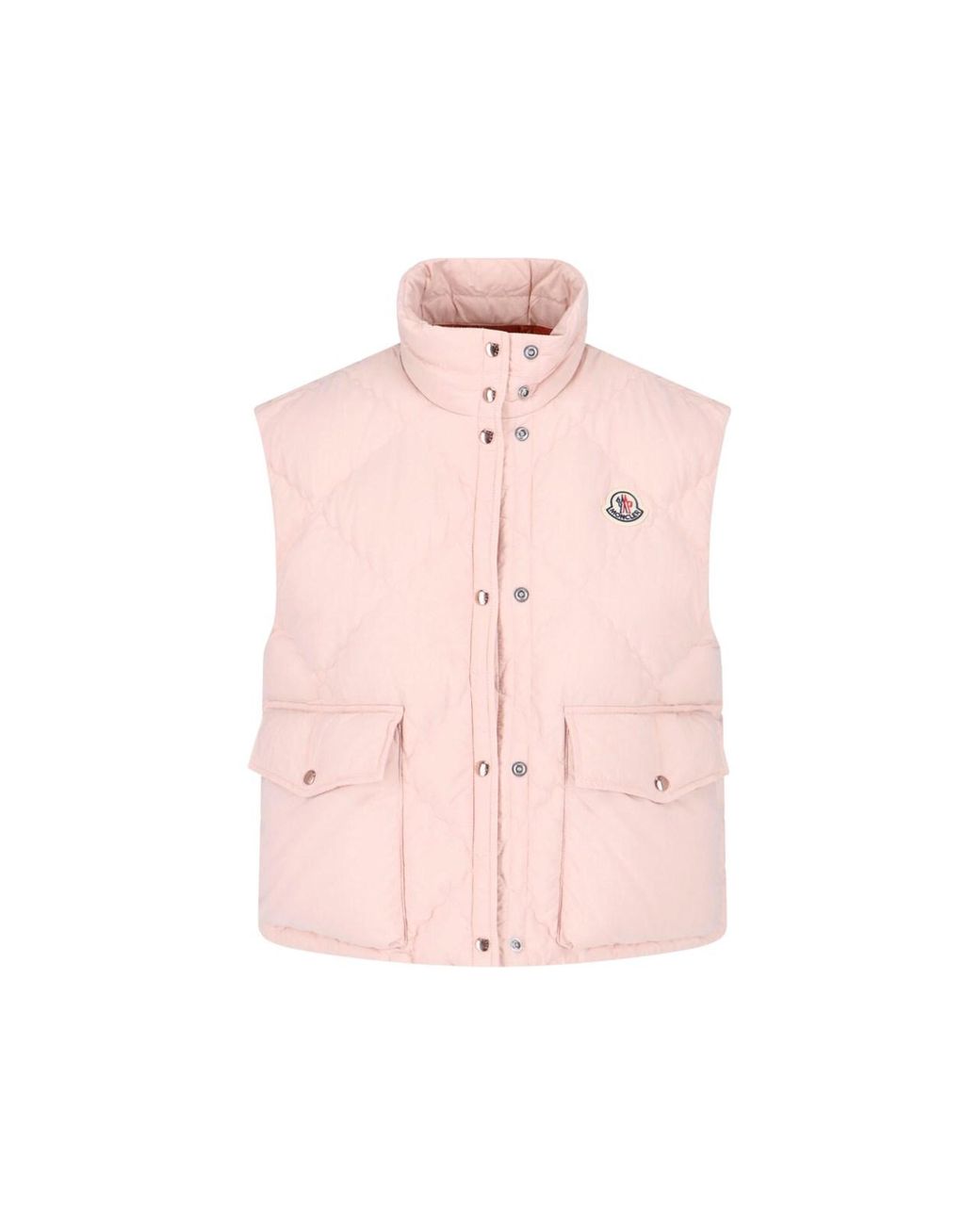 Moncler Pink Quilted Puffer Vest