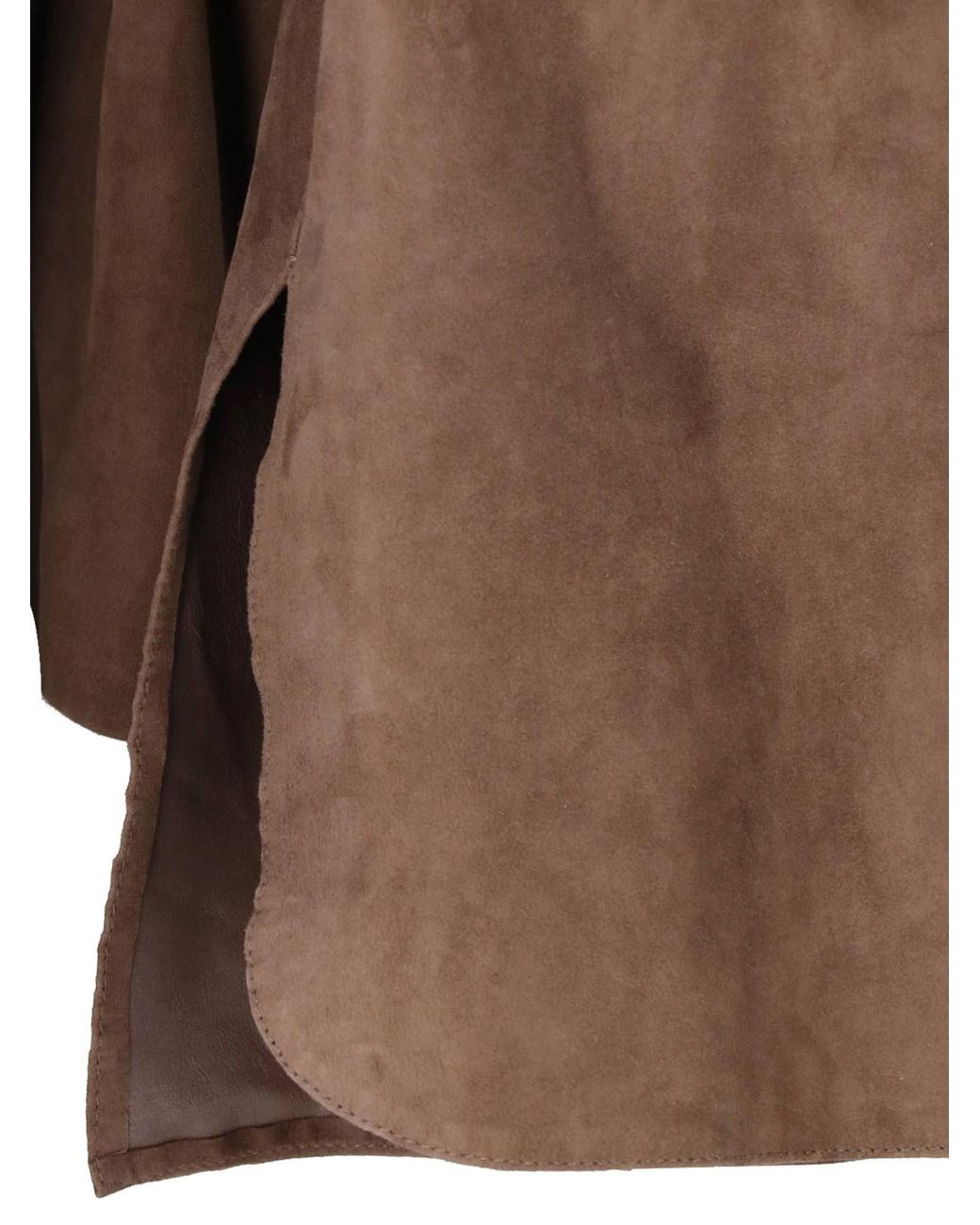 Max Mara Brown Suede Shirt Jacket