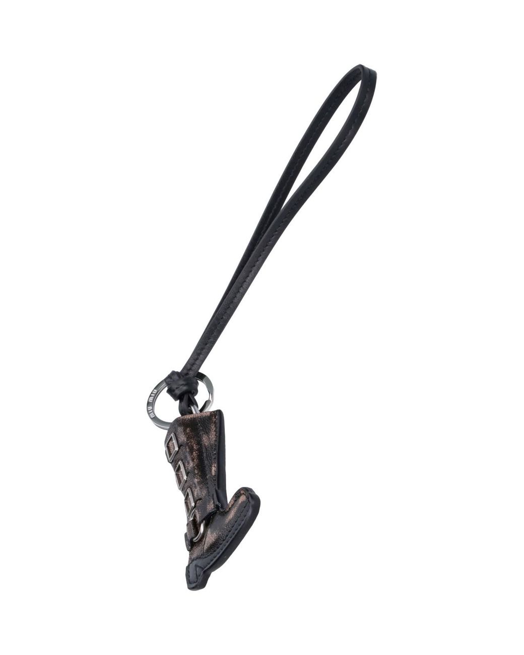 Miu Miu Blue Lambskin Keychain Charm