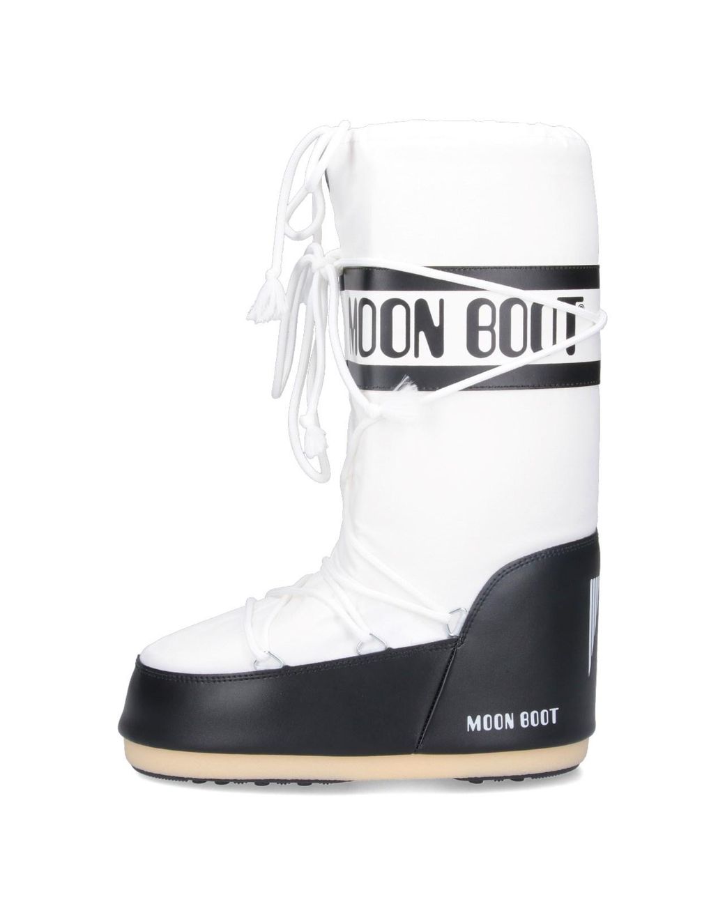 Moon Boot White Performance Winter Mini Boots With Rubber Outsole