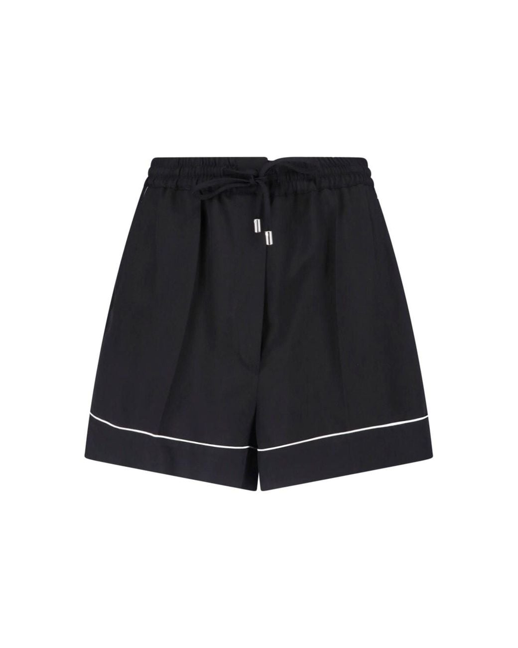 Sportmax Blue Viscose Satin Shorts