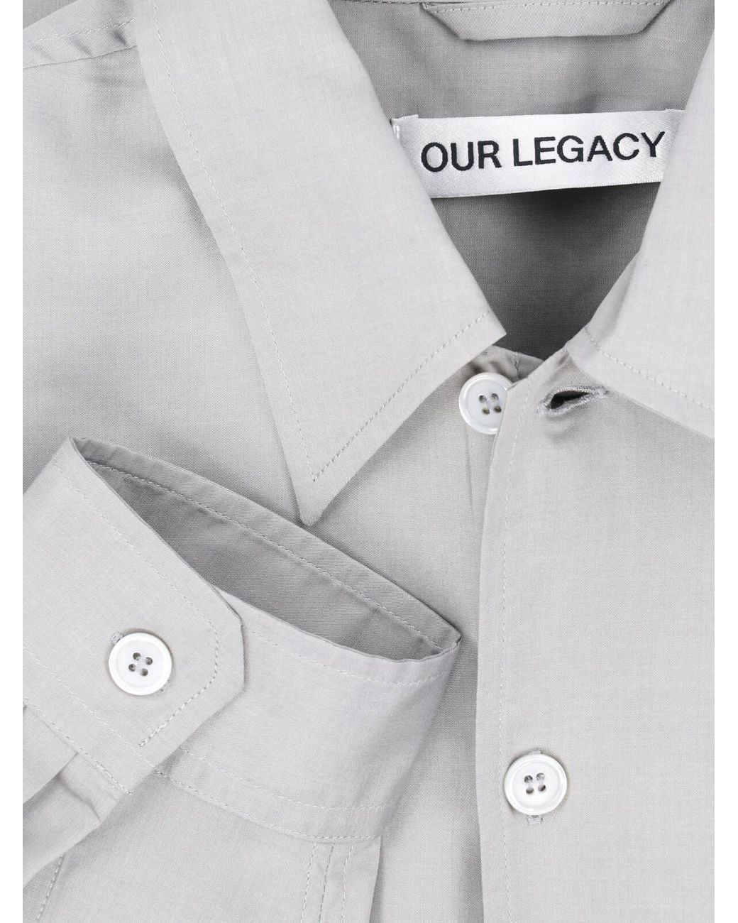 Our Legacy Gray Light Every Classic Collar Shirt for men