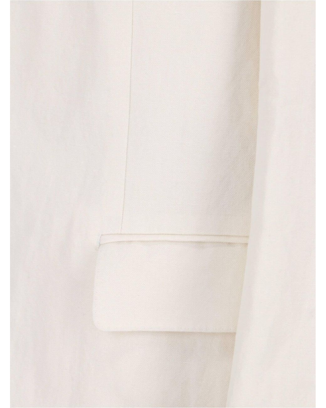 Auralee White Single-Breasted Blazer