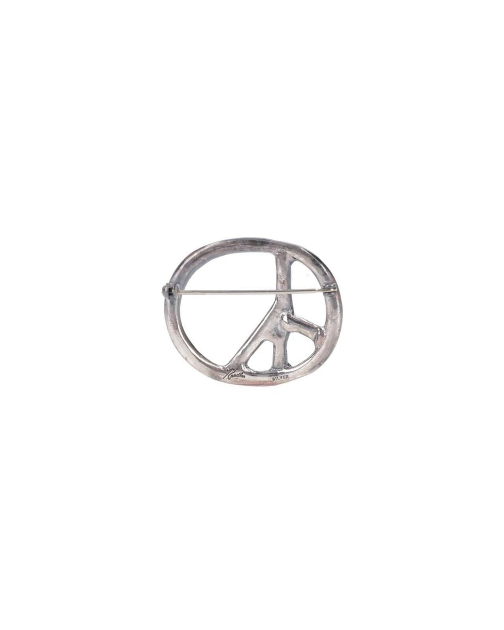 Needles White Brooch “Peace” for men