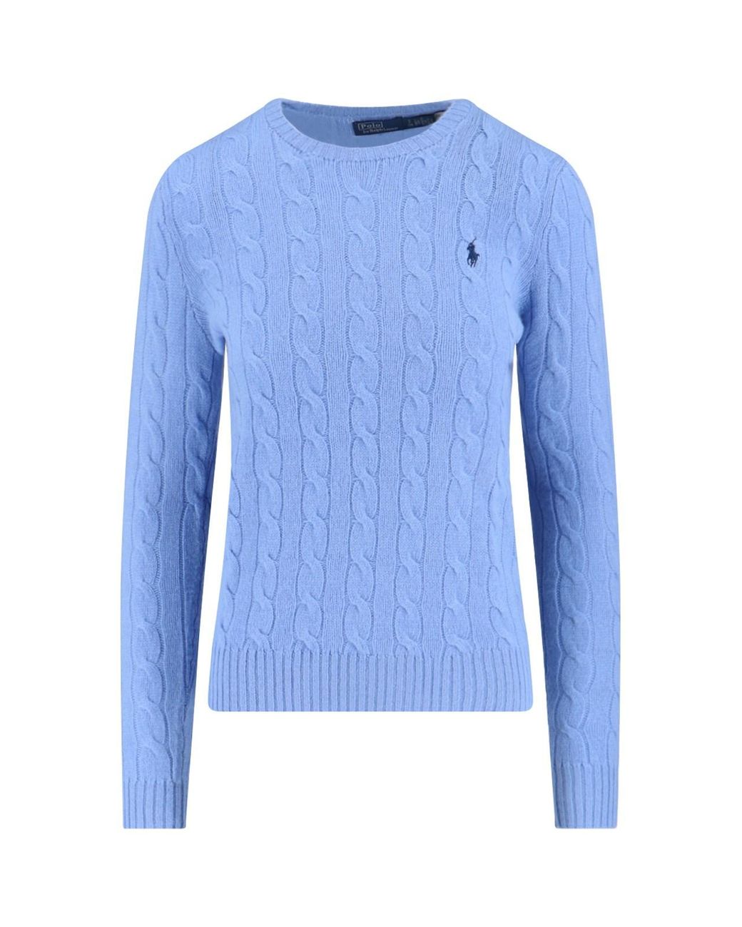 Polo Ralph Lauren Blue Cable-Knit Crewneck Sweater