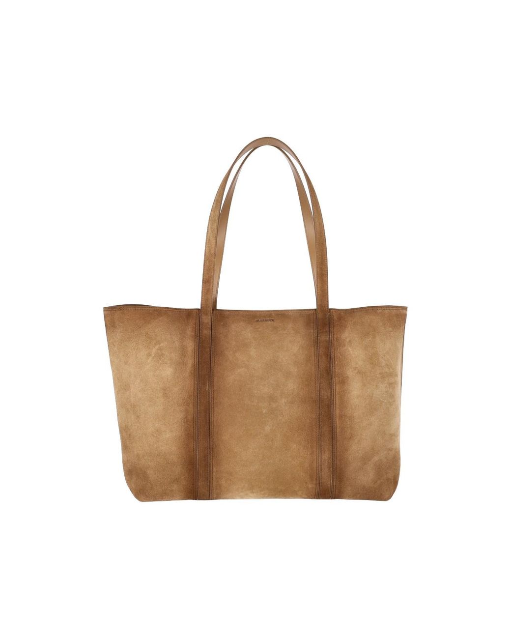 Jil Sander White Suede Tote Bag