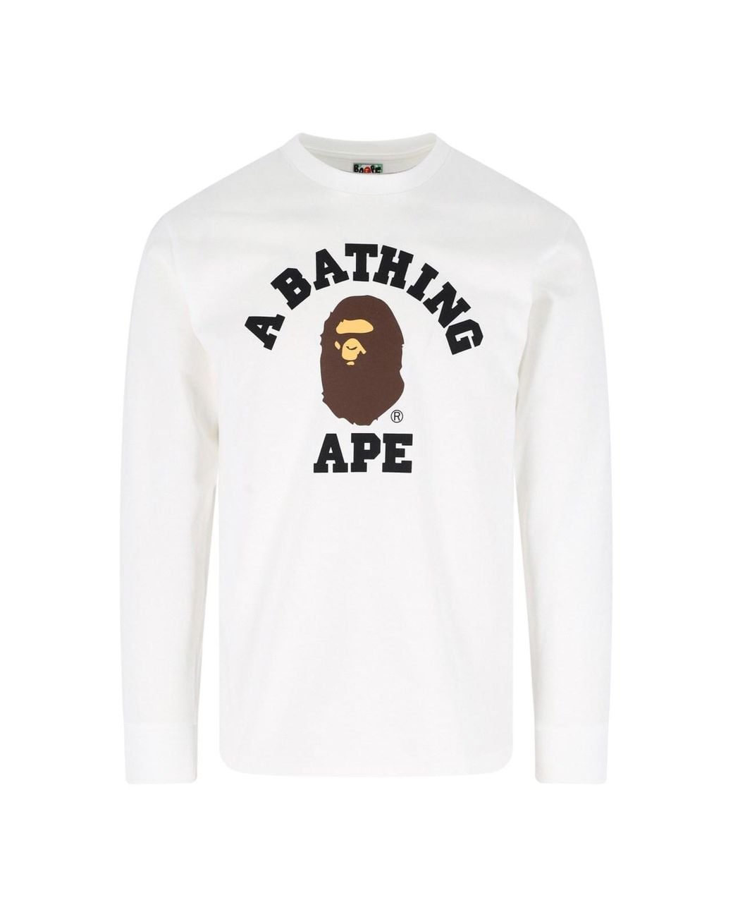 A Bathing Ape White College T-Shirt For for men