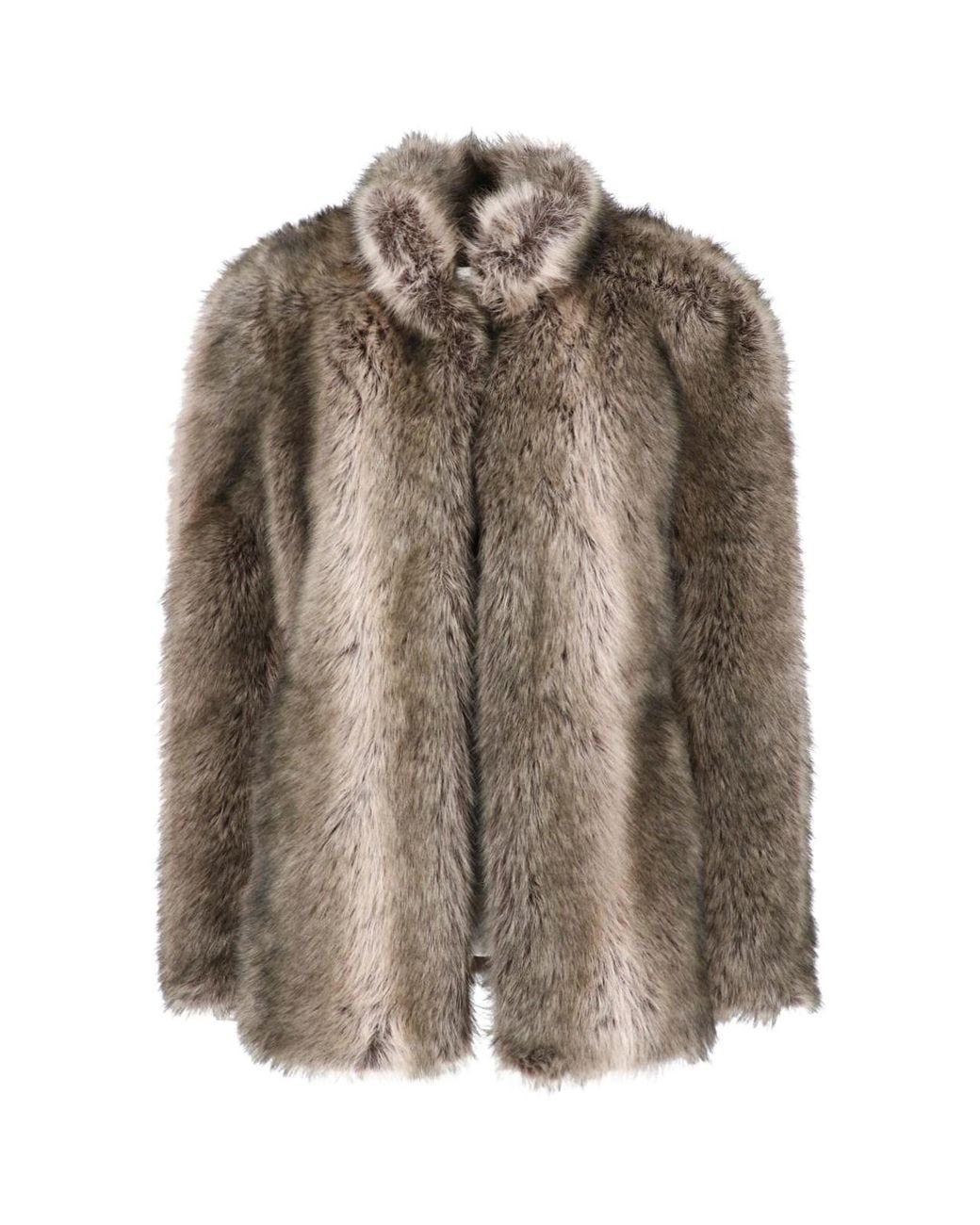 Frankie Shop Brown Faux Fur Jacket "Denia"