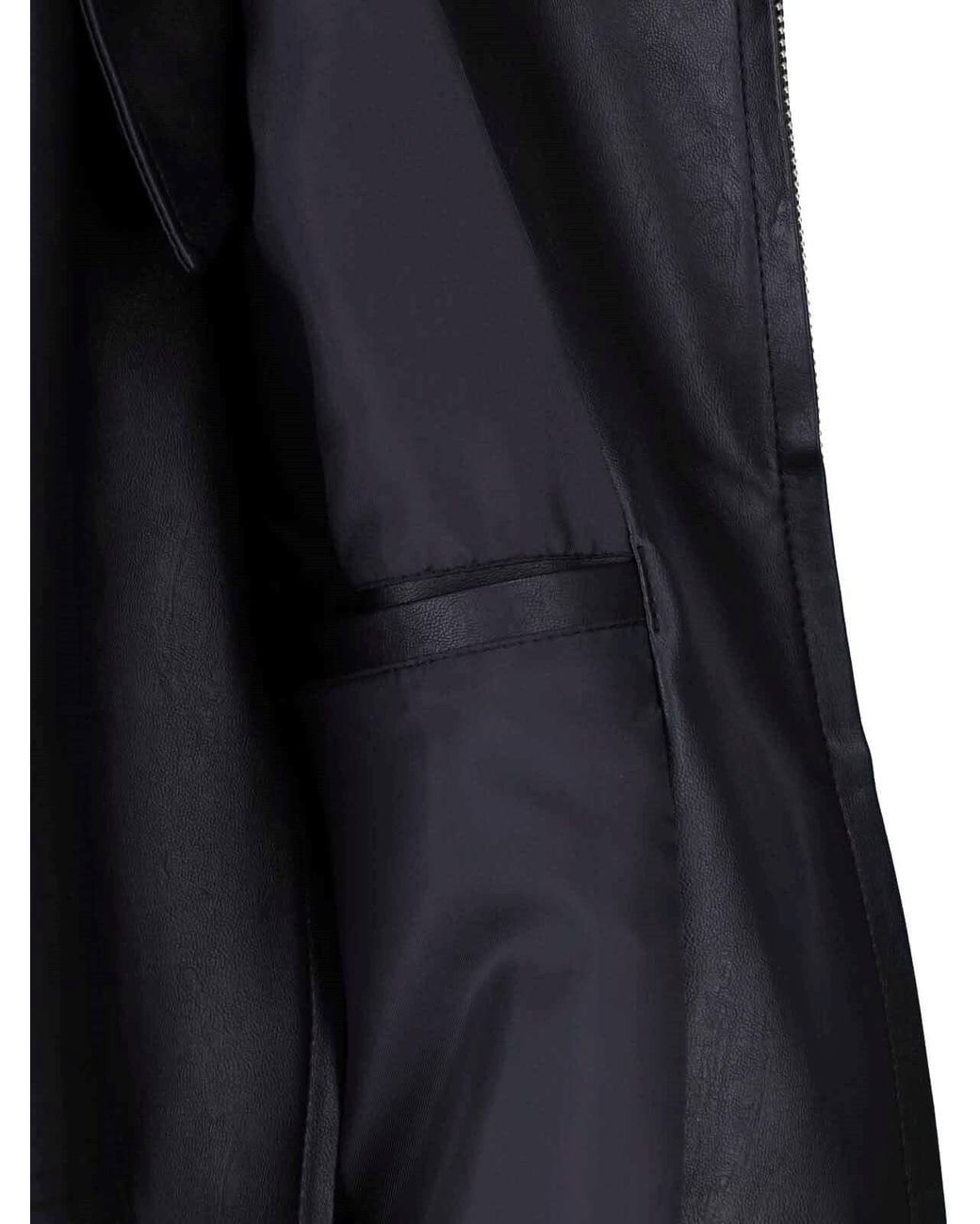 DUNST Blue Faux Leather Bomber Jacket for men